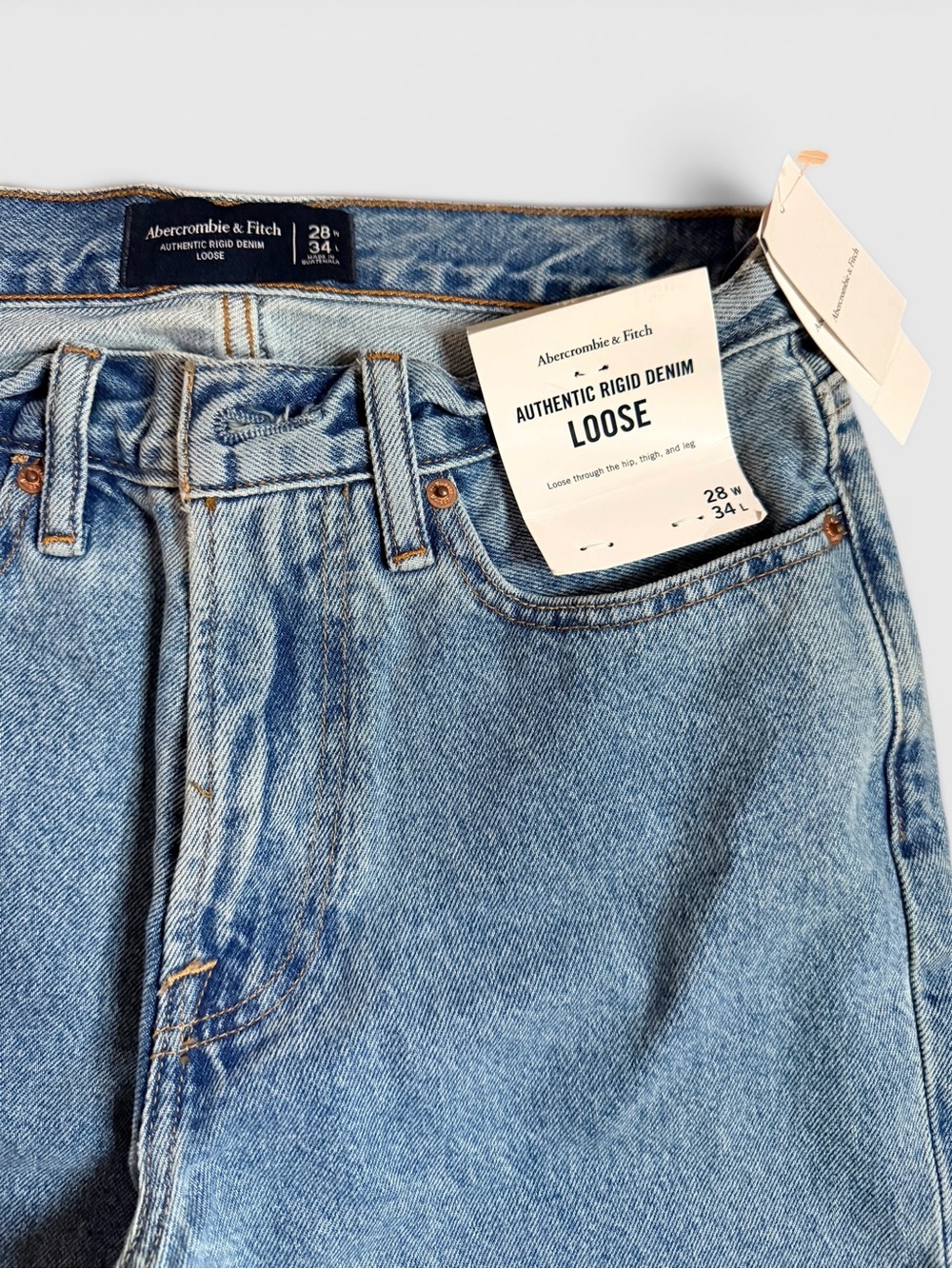 Abercrombie & Fitch Light Blue Straight Jeans - Picture 7 of 8
